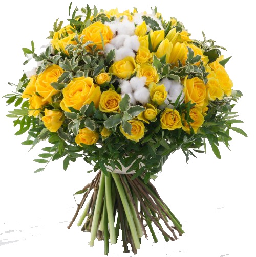 Букет 154 Составлен из: Розы российские Тюльпаны Роза кустовая в интернет-магазине «Букет Юг»