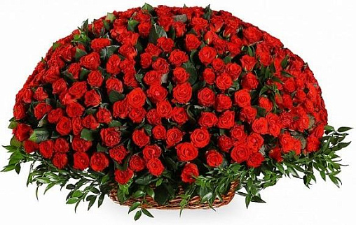 Цветы в корзине 063 / 501 роза