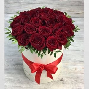 Цветы в коробке 013 из роз