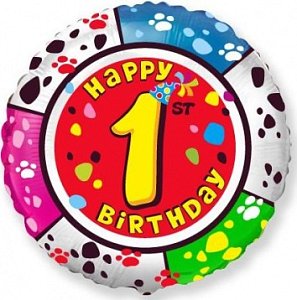 Шар Happy birthday с цифрами (0-9)