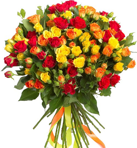 Букет 153 из 25 кустовых роз Составлен из: Роза кустовая в интернет-магазине «Букет Юг»