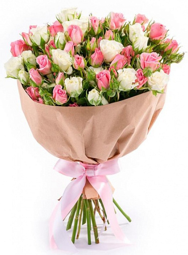 Букет 134 из 15 кустовых роз Составлен из: Роза кустовая в интернет-магазине «Букет Юг»